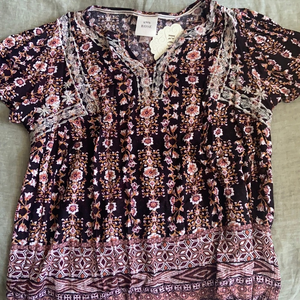 BOHO style shirt sleeve flowy shirt